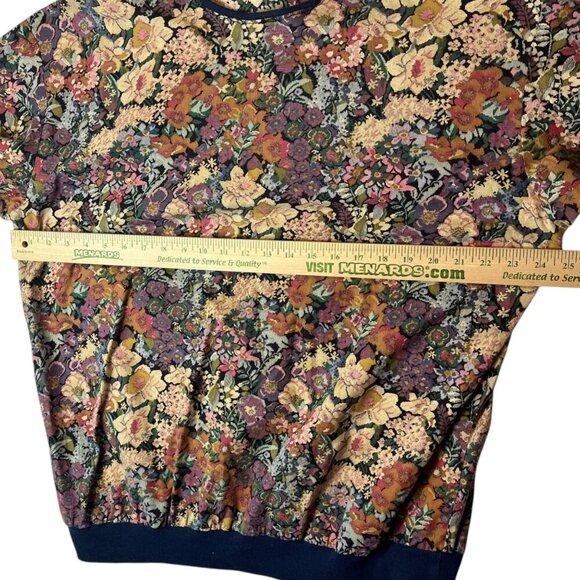 Vtg Women's L All Over Print Floral Shirt Long Sleeve Granny Grandmacore Cottage - Picture 4 of 5